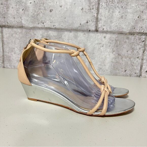 𝅺🚨 Brian Atwood BfTonee Leather Wedge Sandals - Picture 1 of 15